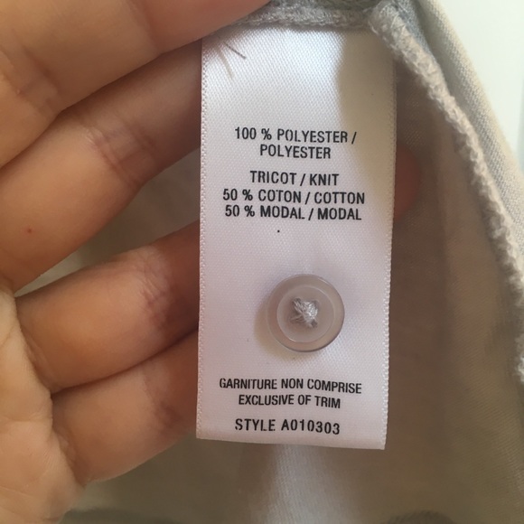 Jacob mixed media silver/grey tunic shirt button-up top - Picture 6 of 7